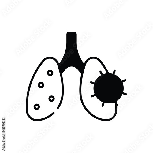 pneumonitis  Vector icon