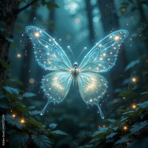 A fairy magical butterfly