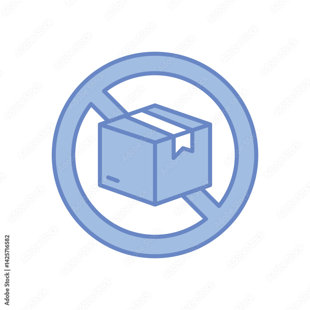 Logistics Forbidden Vector icon Logistics Forbidden Vector icon