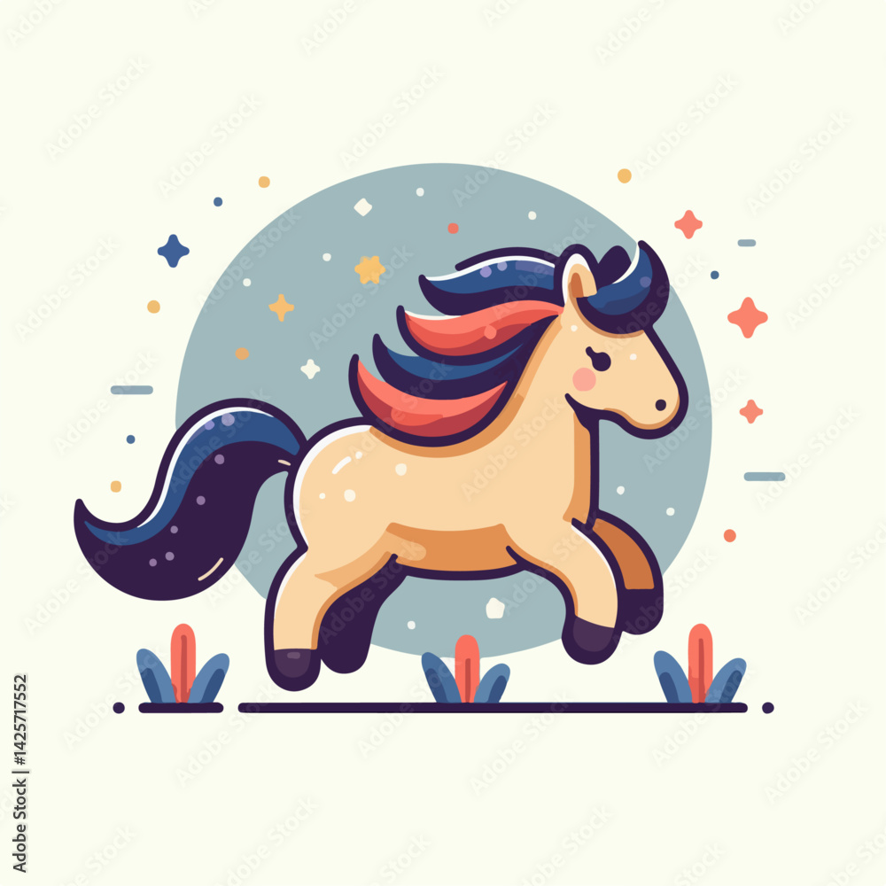 Fototapeta premium christmas card with horse