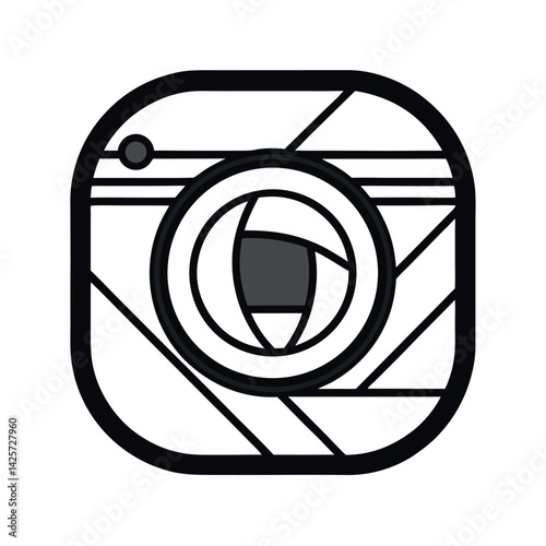 Simple Vector Illustration of a Camera Lens