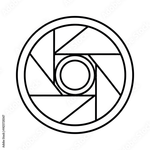 Simple Vector Illustration of a Camera Lens