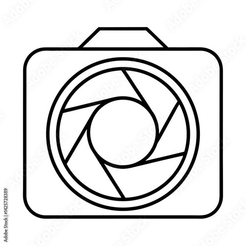 Simple Vector Illustration of a Camera Lens