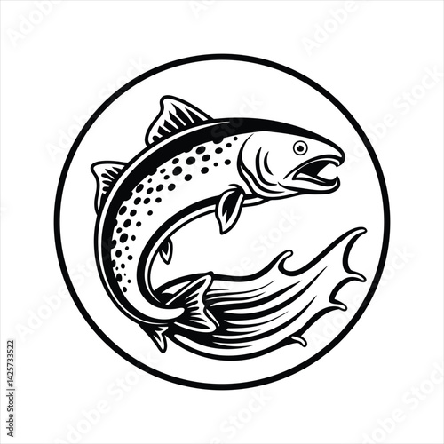 vector illustration of a fish