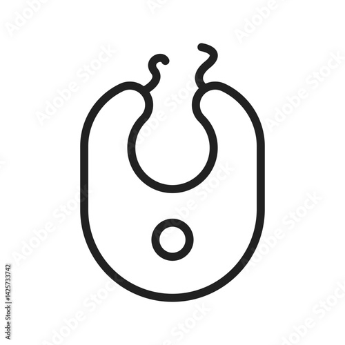 Baby Bib icon vector image. Suitable for mobile apps, web apps and print media.