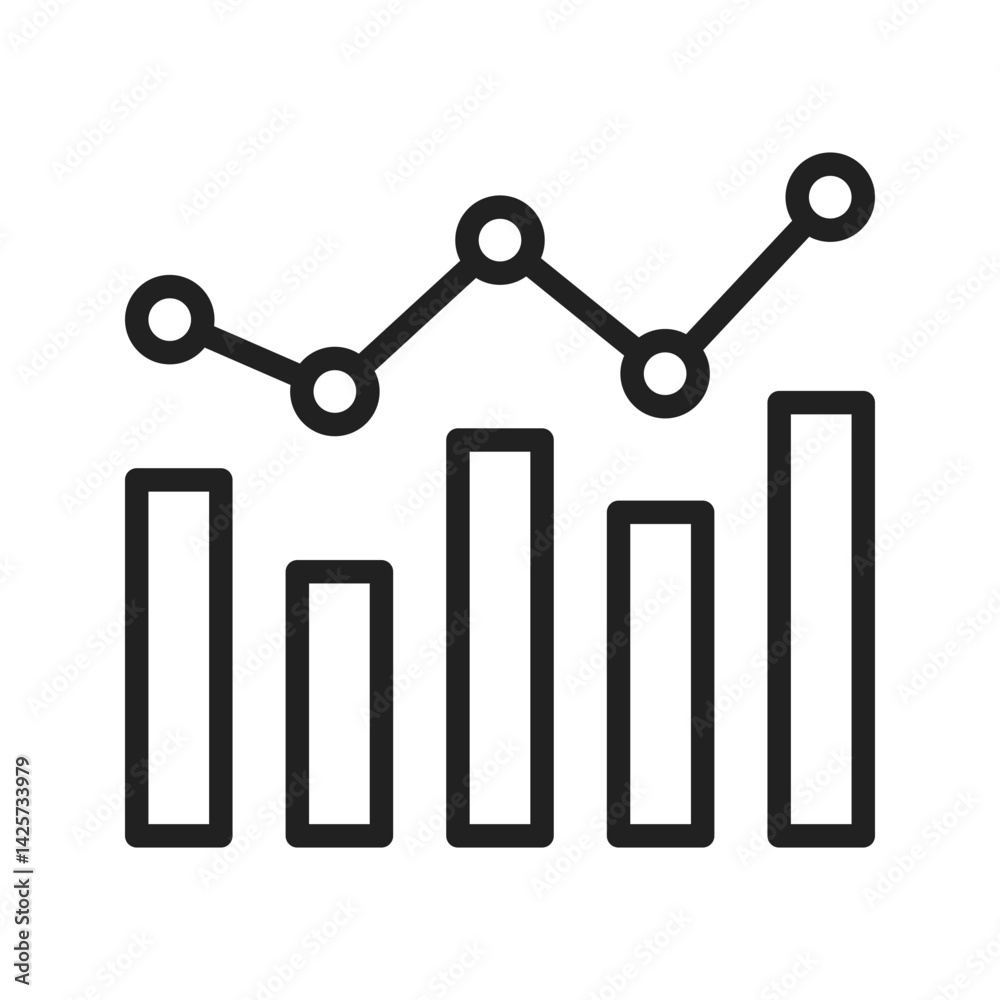 Bar Graph icon vector image. Suitable for mobile apps, web apps and print media. Bar Graph icon vector image. Suitable for mobile apps, web apps and print media.
