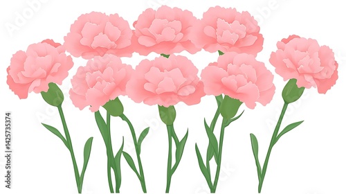 Pink Carnations Bouquet with Floral Design.