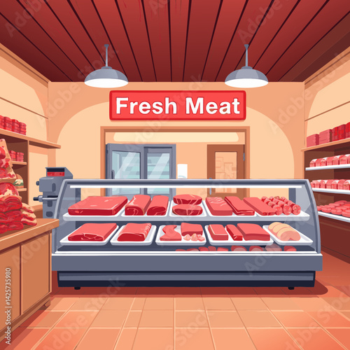 A Display Case Filled with Fresh Cuts of Beef and Other Meats
