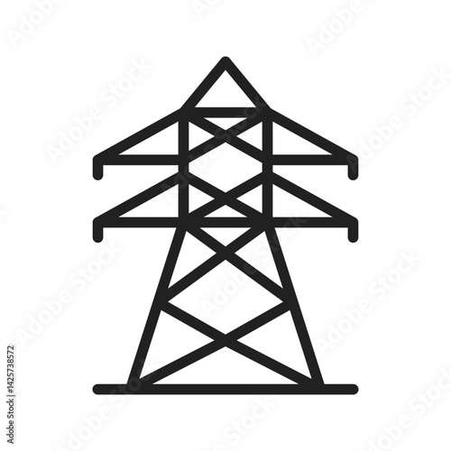 Electric Tower icon vector image. Suitable for mobile apps, web apps and print media.