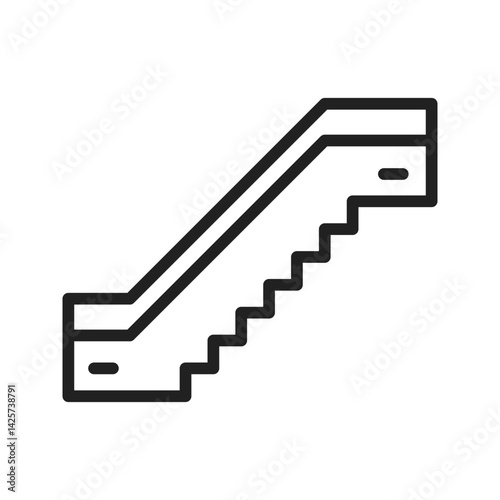 Escalator icon vector image. Suitable for mobile apps, web apps and print media.