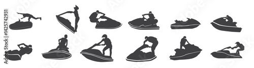 Jet Ski Silhouette.