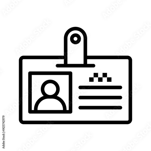 Identification Card icon vector image. Suitable for mobile apps, web apps and print media.