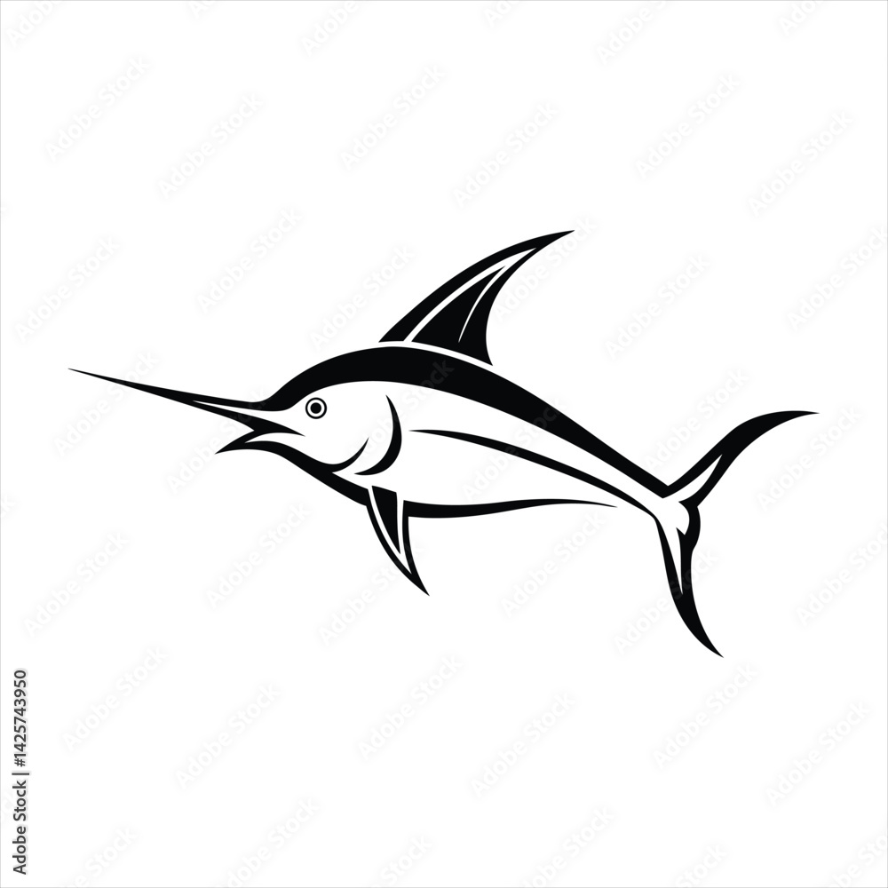 Fototapeta premium vector illustration of a fish