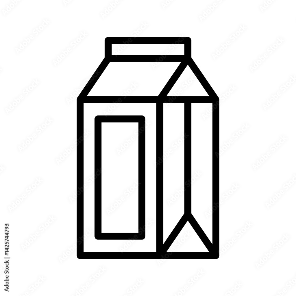 Milk Carton icon vector image. Suitable for mobile apps, web apps and print media. Milk Carton icon vector image. Suitable for mobile apps, web apps and print media.