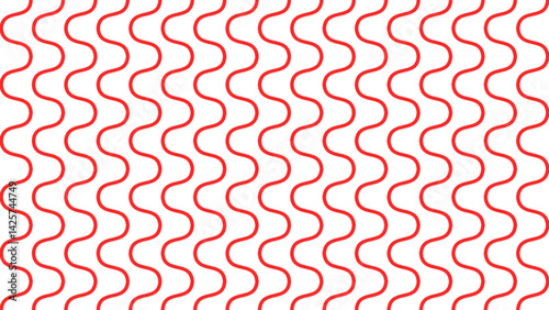 Seamless abstract pattern with red wavy vertical lines background, ideal for textile, wallpaper, backdrop or wrapping and graphic design needs
