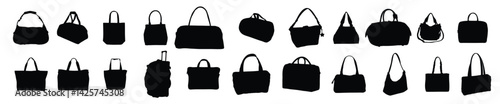 silhouette bag vector illustration