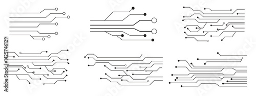 Circuit Logo Template vector illustration icon design