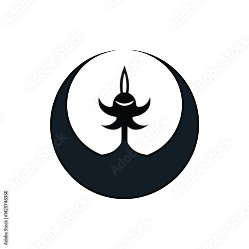 Black Rebel Alliance Symbol Vector Graphic Illustration Isolated On White Background.