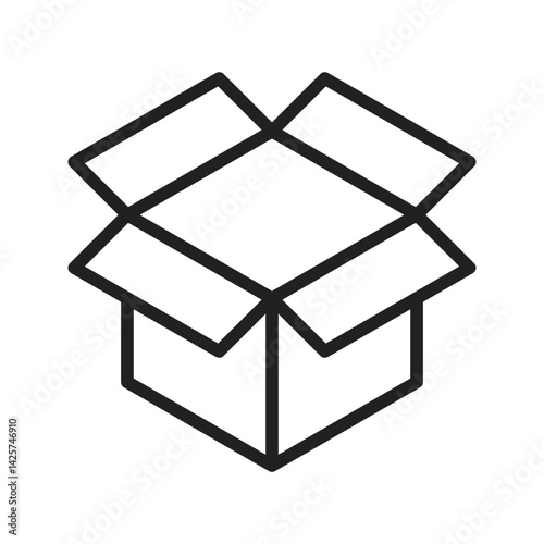 Open Box icon vector image. Suitable for mobile apps, web apps and print media.