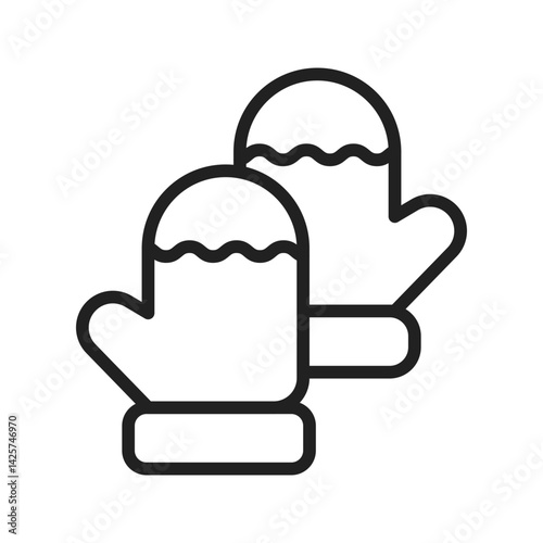 Oven Mitts icon vector image. Suitable for mobile apps, web apps and print media.