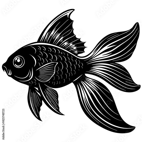 gold fish silhouette
