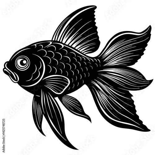 gold fish silhouette