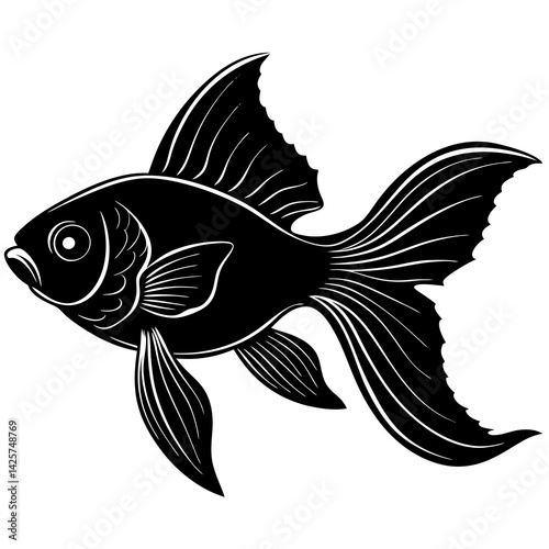 gold fish silhouette