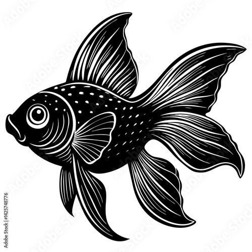 gold fish silhouette