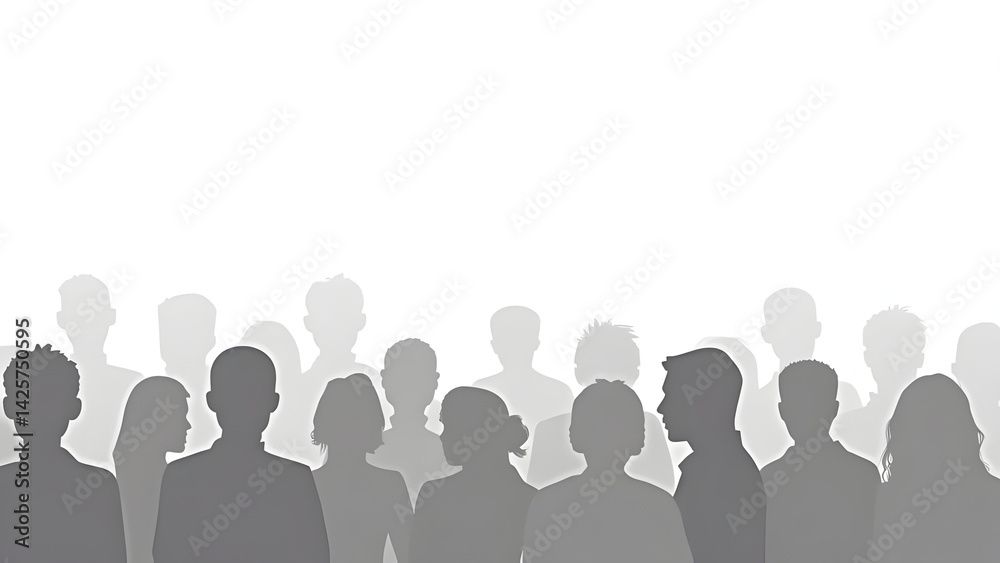 Obraz premium Silhouette of people vector illustration 