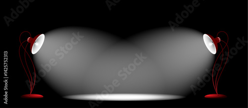 two floor lamps