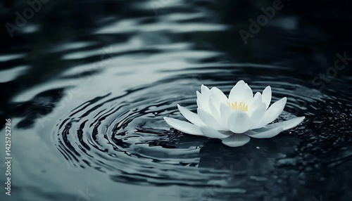 White Lotus on Dark Water