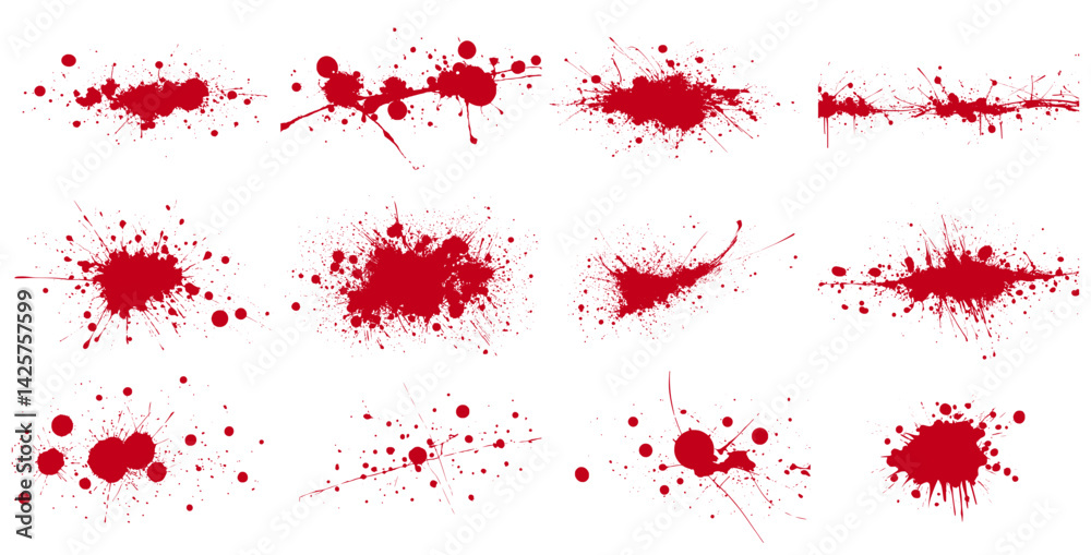 red paint splashes