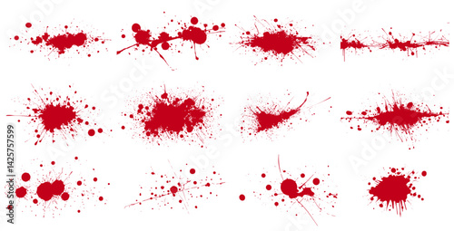 red paint splashes