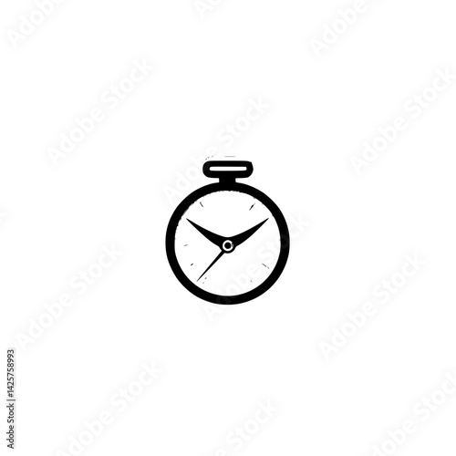 Stopwatch icon design depicting time management and precision for various applications and digital interfaces