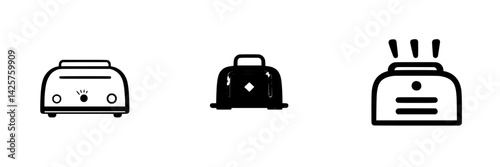 Various styles of black toasters showcasing modern kitchen appliance design and functionality for everyday use