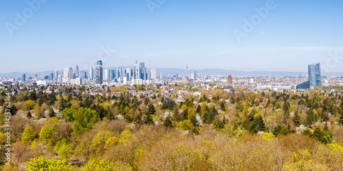 Wallpaper Mural Frankfurt skyline skyscrapers with banks panorama from above in Frankfurt, Germany Torontodigital.ca