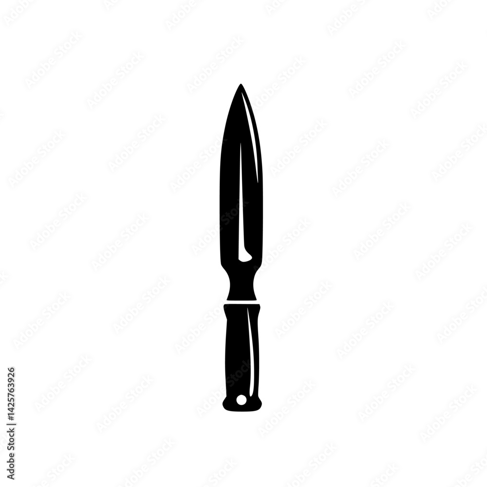 Sharp black knife icon designed for culinary purposes for use in digital applications and designs Sharp black knife icon designed for culinary purposes for use in digital applications and designs