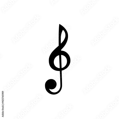Musical note icon representing melody and harmony in a minimalist style for various creative projects