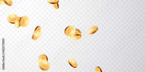 Casino Coins Vector Illustration Casino Background For Gambling Poster Banner Luxury Design