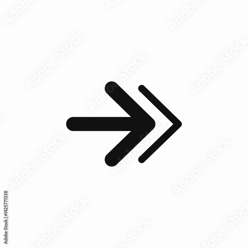 double arrow icon sign vector