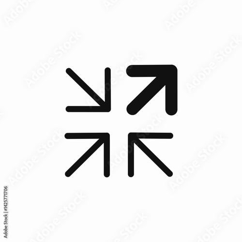 expanding square icon sign vector