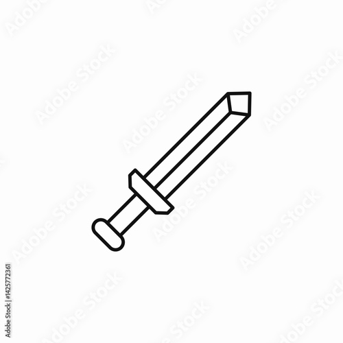 medieval sword hilt icon sign vector