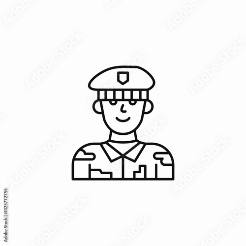 military soldier icon sign vector
