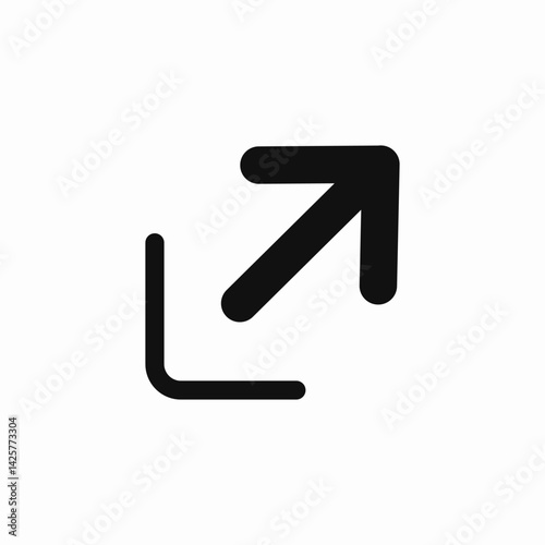 outward arrow icon sign vector
