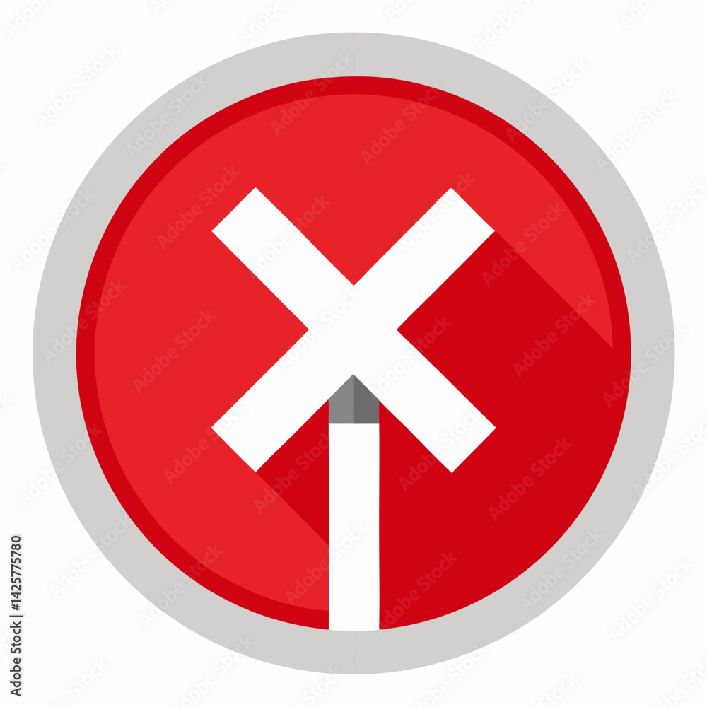 Obraz premium red cross icon