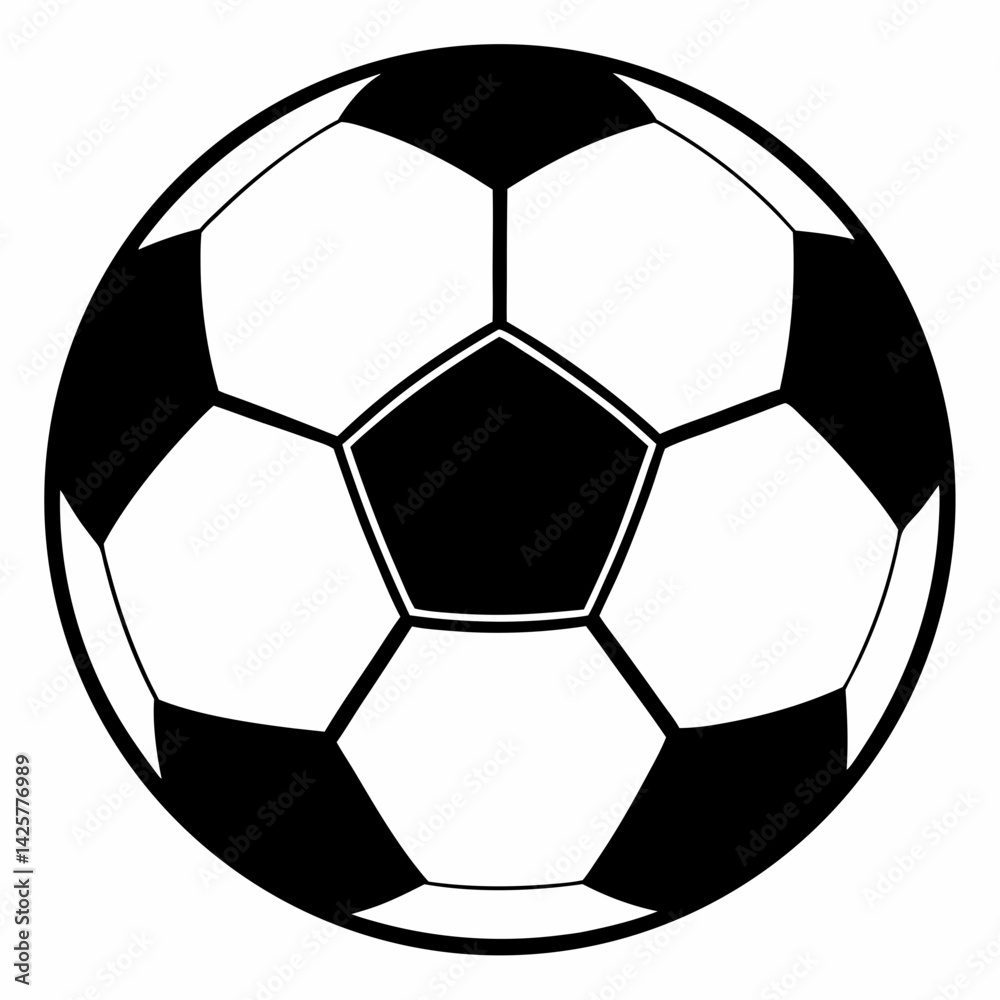 Fototapeta premium soccer ball on white background