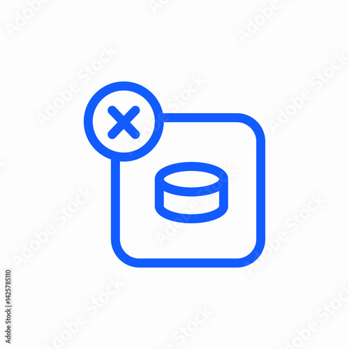 database deletion icon sign vector