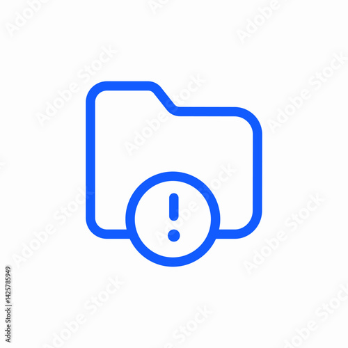 folder error icon sign vector