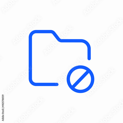 folder no access icon sign vector