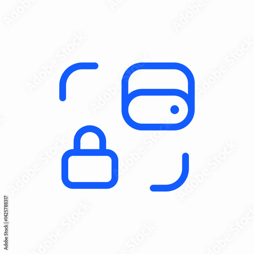 secure authentication icon sign vector